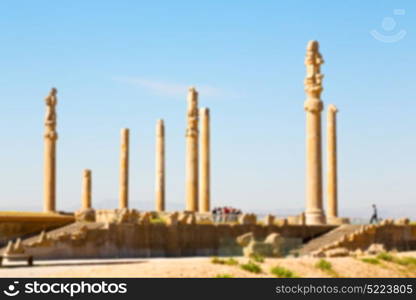 blur in iran persepolis the old ruins historical destination monuments and ruin