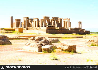 blur in iran persepolis the old ruins historical destination monuments and ruin