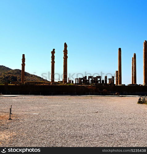 blur in iran persepolis the old ruins historical destination monuments and ruin