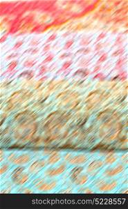 blur in iran scarf in a market texture abstract of colors and bazaar accessory