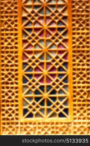 blur in iran shiraz the old persian architecture window and glass in background