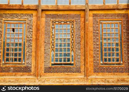 blur in iran shiraz the old persian architecture window and glass in background