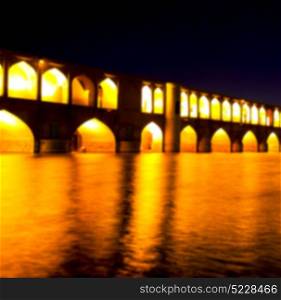 blur in iran the old bridge of isfahan for light and night