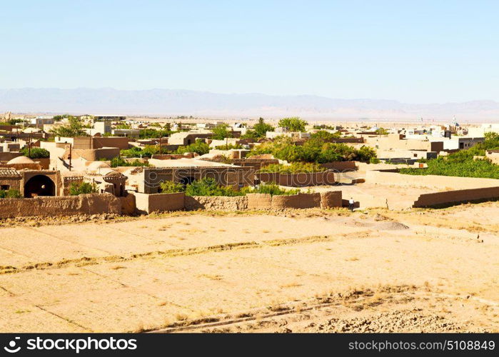 blur in iran the old castle near saryadz brick and sky