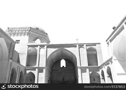 blur in iran the old contruction prison of alexander historic building