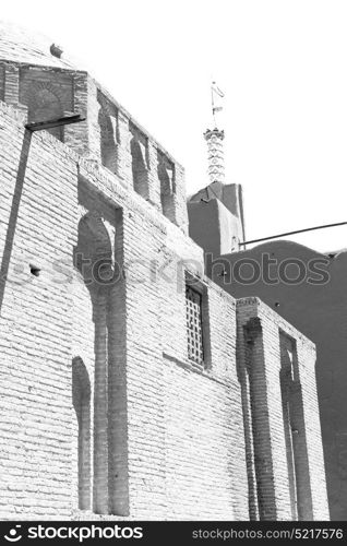 blur in iran the old contruction prison of alexander historic building