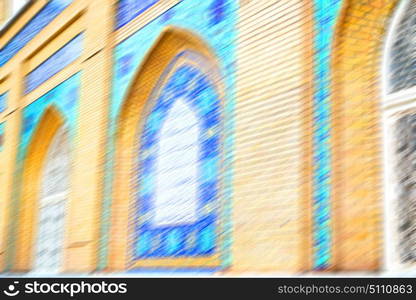 blur in iran the old decorative flower tiles from antique mosque like background