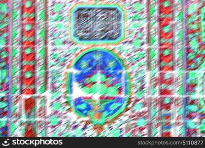 blur in iran the old decorative flower tiles from antique mosque like background