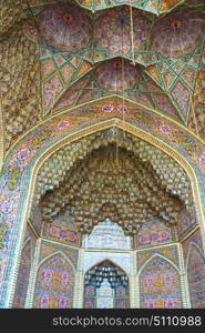 blur in iran the old decorative flower tiles from antique mosque like background