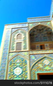 blur in iran the old decorative flower tiles from antique mosque like background