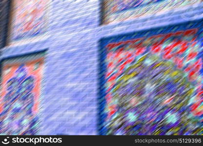 blur in iran the old decorative flower tiles from antique mosque like background