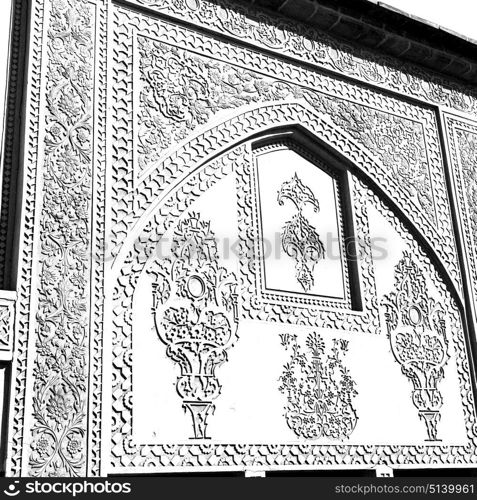 blur in iran the old decorative flower tiles from antique mosque like background