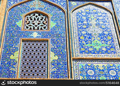 blur in iran the old decorative flower tiles from antique mosque like background