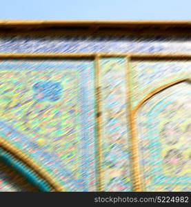 blur in iran the old decorative flower tiles from antique mosque like background