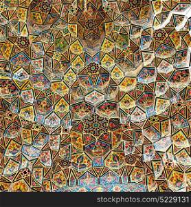 blur in iran the old decorative flower tiles from antique mosque like background