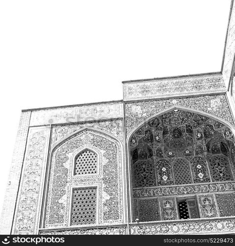 blur in iran the old decorative flower tiles from antique mosque like background