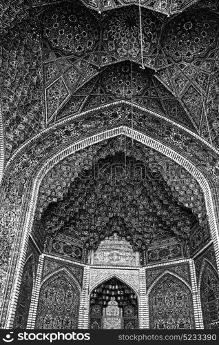 blur in iran the old decorative flower tiles from antique mosque like background