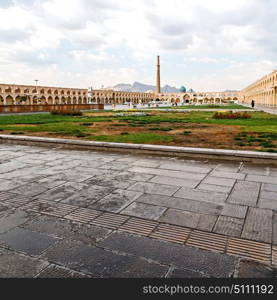 blur in iran the old square of isfahan prople garden tree heritage tourism and mosque