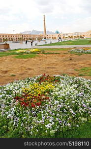 blur in iran the old square of isfahan prople garden tree heritage tourism and mosque