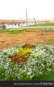 blur in iran the old square of isfahan prople garden tree heritage tourism and mosque