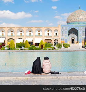 blur in iran the old square of isfahan prople garden tree heritage tourism and mosque