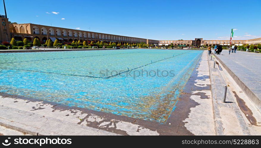 blur in iran the old square of isfahan prople garden tree heritage tourism and mosque