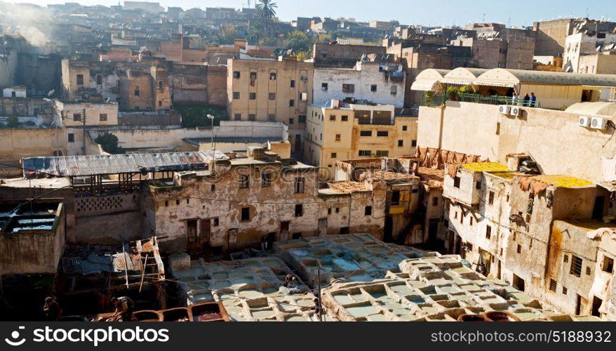 blur in morocco africa the antique tannery near the medina