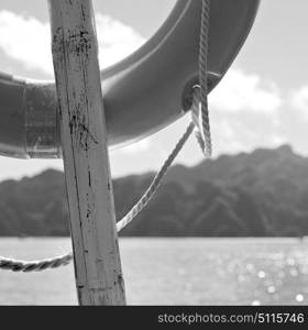 blur in philippines a buoy in boat neat the pacific ocean bokeh and mountain background