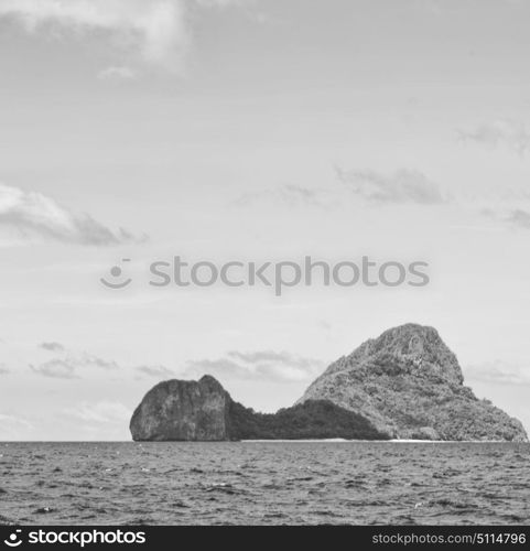 blur in philippines a view from boat and the pacific ocean islands background