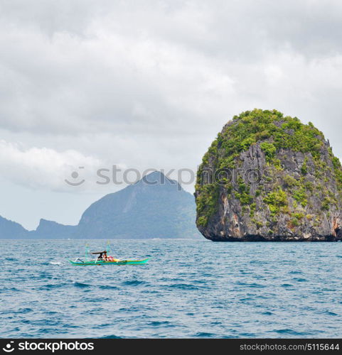 blur in philippines a view from boat and the pacific ocean islands background