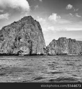 blur in philippines a view from boat and the pacific ocean islands background