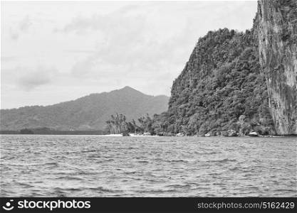 blur in philippines a view from boat and the pacific ocean islands background