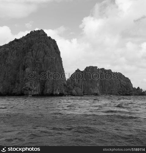 blur in philippines a view from boat and the pacific ocean islands background