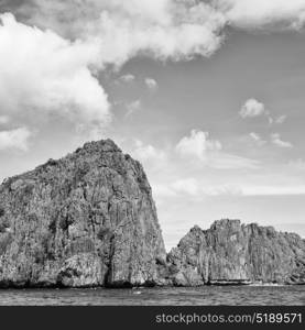 blur in philippines a view from boat and the pacific ocean islands background