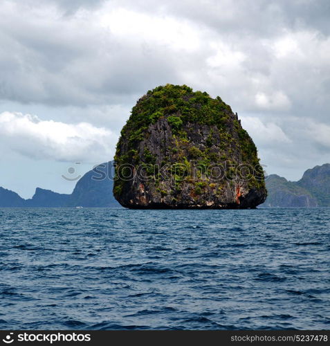 blur in philippines a view from boat and the pacific ocean islands background