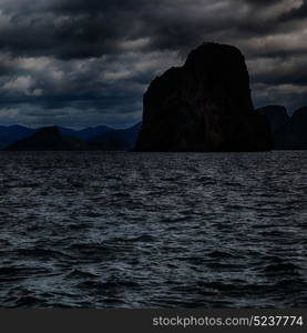 blur in philippines a view from boat and the pacific ocean islands background