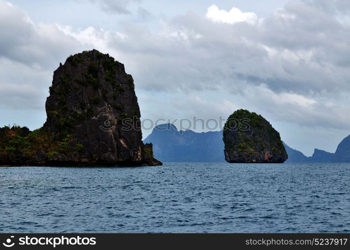 blur in philippines a view from boat and the pacific ocean islands background