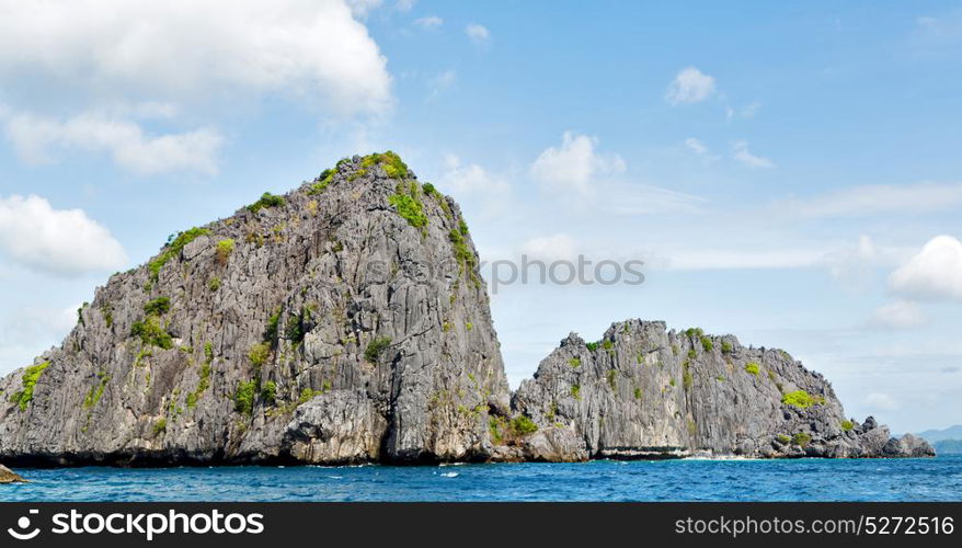 blur in philippines a view from boat and the pacific ocean islands background