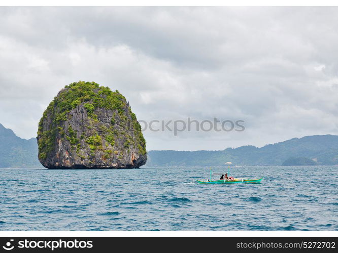 blur in philippines a view from boat and the pacific ocean islands background