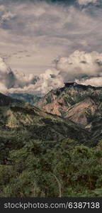 blur in philippines terrace field for coultivation of rice from banaue unesco site