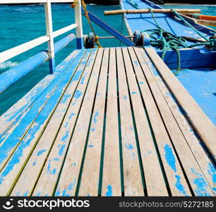 blur in philippines view of the island hill from the prow of a boat