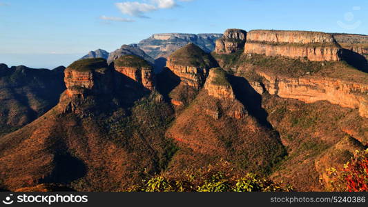 blur in south africa blyde river canyon plant rock and pond water