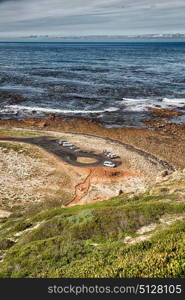 blur in south africa coastline cape of good hope and natural park reserve