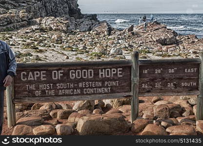 blur in south africa coastline cape of good hope and natural park reserve