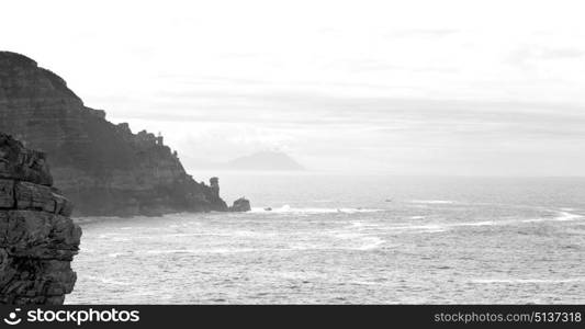 blur in south africa coastline cape of good hope and natural park reserve