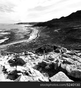 blur in south africa coastline cape of good hope and natural park reserve