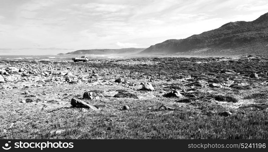 blur in south africa coastline cape of good hope and natural park reserve