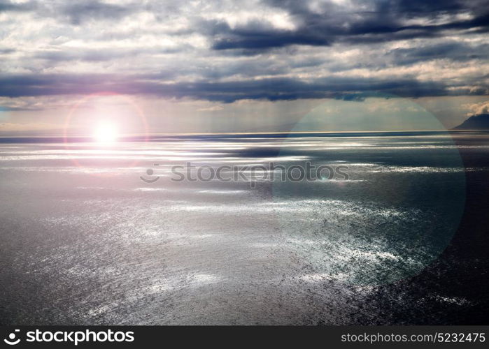 blur in south africa coastline indian ocean near the cape of good hope and light