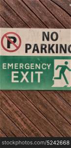 blur in south africa emergency exit signal and no parking icon