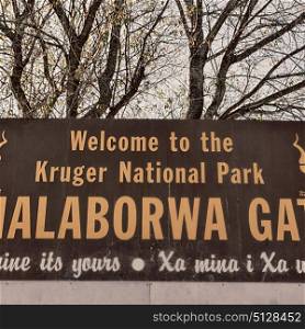 blur in south africa gate signal entrance kruger national park
